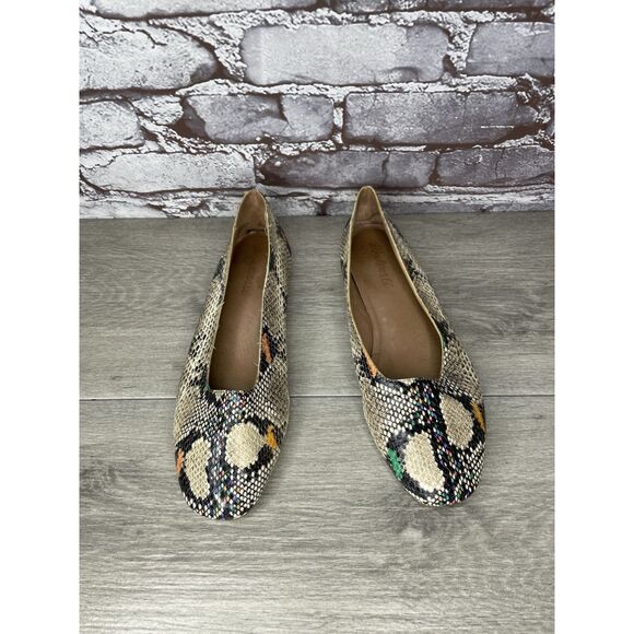 Madewell The Cory Snake Embossed Leather Ballet Flats Women’s Sz 8M US/38.5EU - Picture 2 of 16